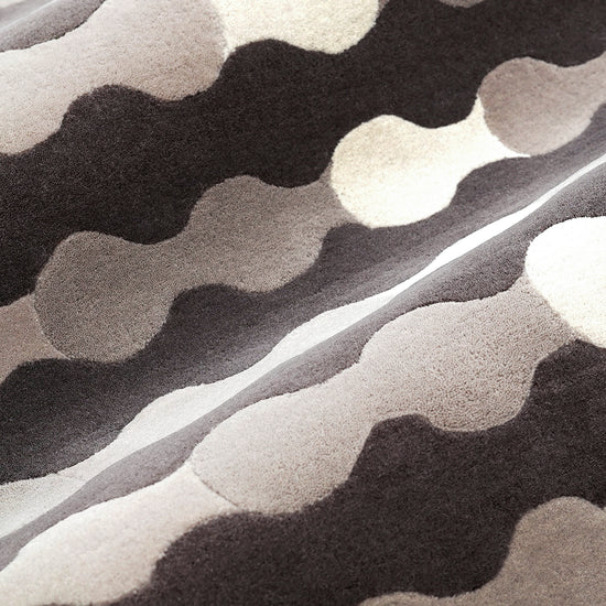 Merging Circles Brown Rug – hand-tufted brown rectangular rug by Ohana
