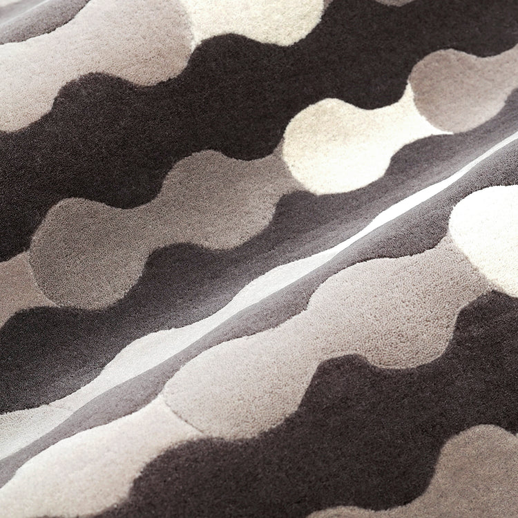 Merging Circles Brown Rug – hand-tufted brown rectangular rug by Ohana