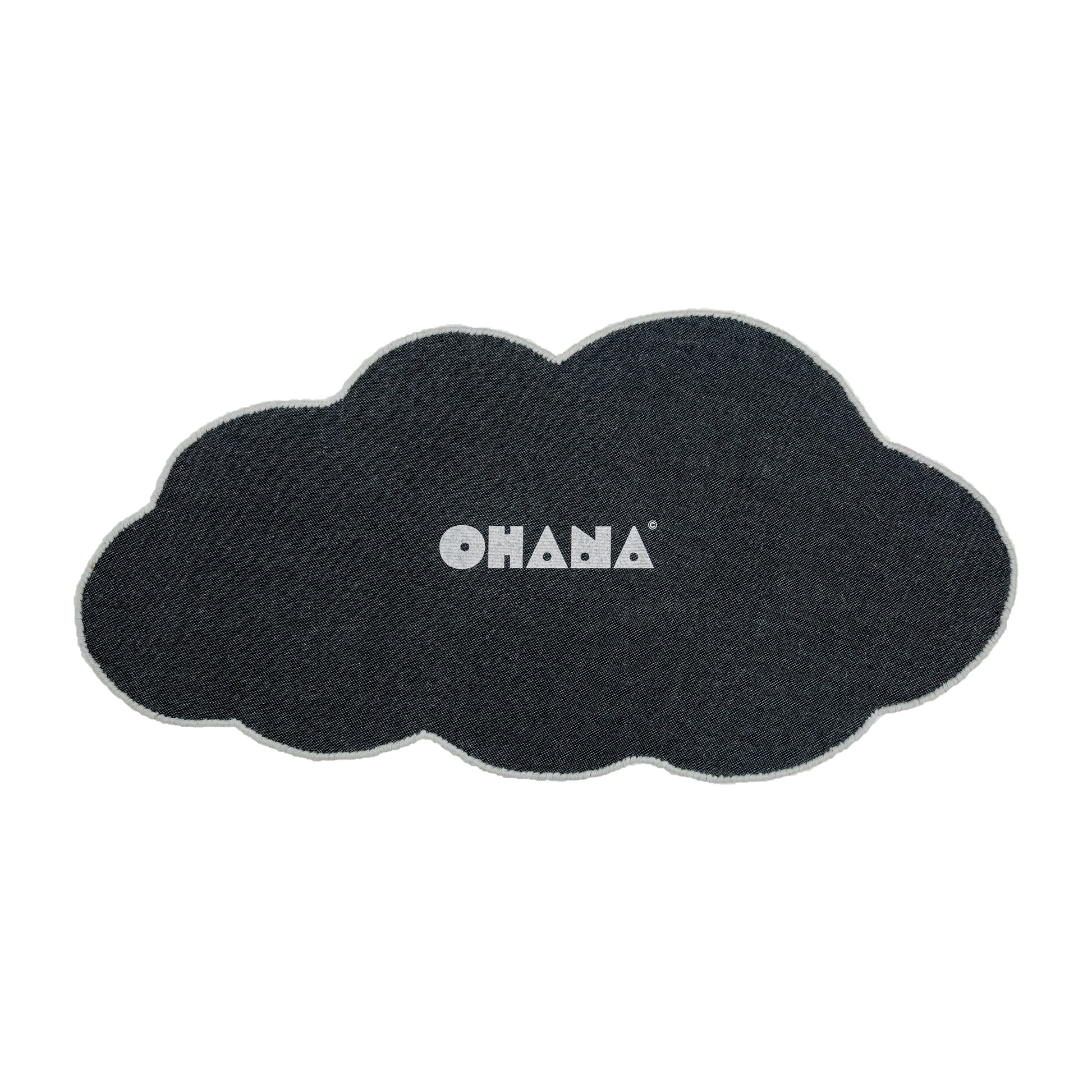 Blue Cloud Puff Rug – hand-tufted blue cloud-shaped rug by Ohana