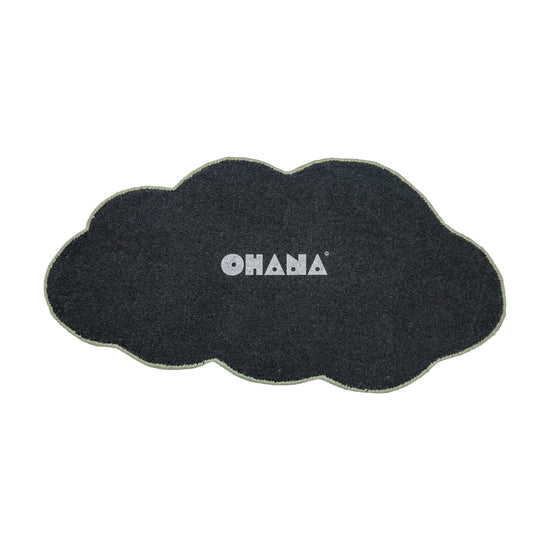 Sage Cloud Puff Rug – hand-tufted sage cloud-shaped rug by Ohana