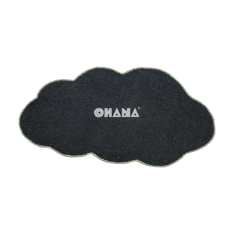 Sage Cloud Puff Rug – hand-tufted sage cloud-shaped rug by Ohana