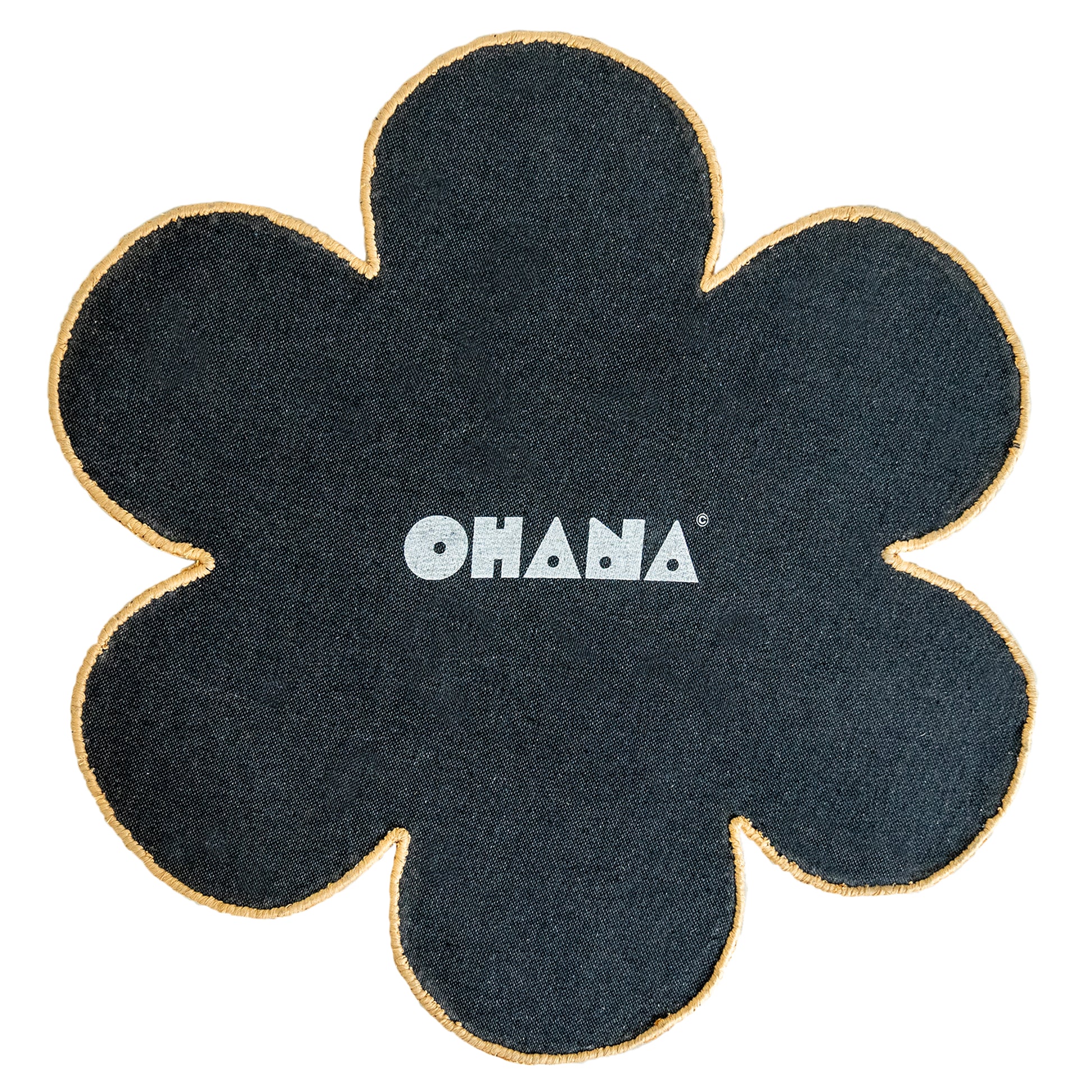 Yellow Blossom Rug – hand-tufted yellow flower-shaped rug by Ohana