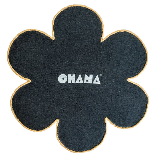 Yellow Blossom Rug – hand-tufted yellow flower-shaped rug by Ohana