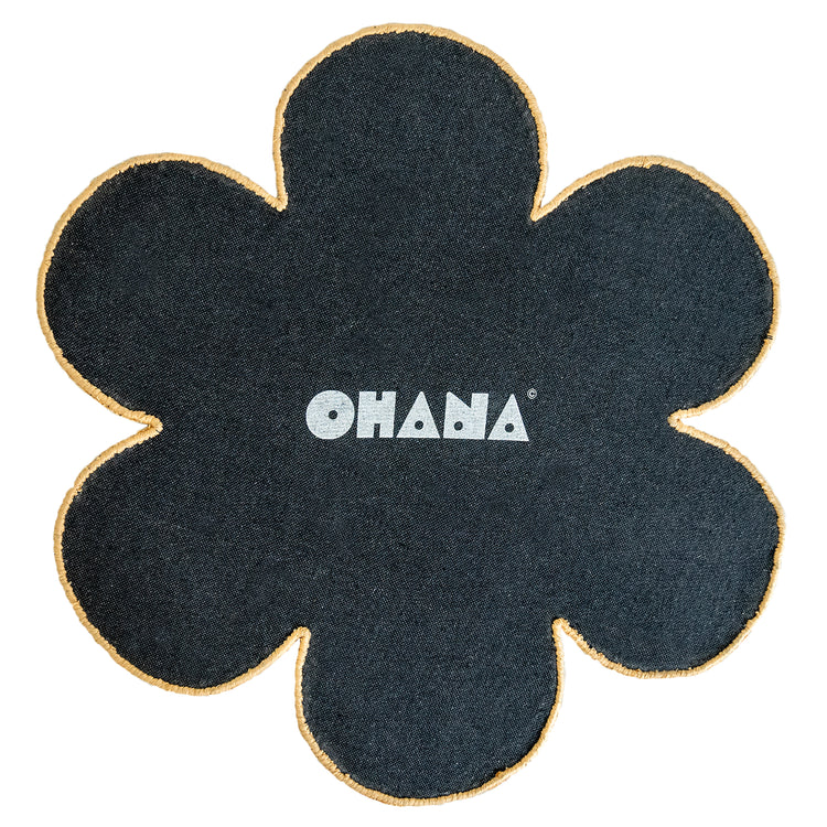 Yellow Blossom Rug – hand-tufted yellow flower-shaped rug by Ohana