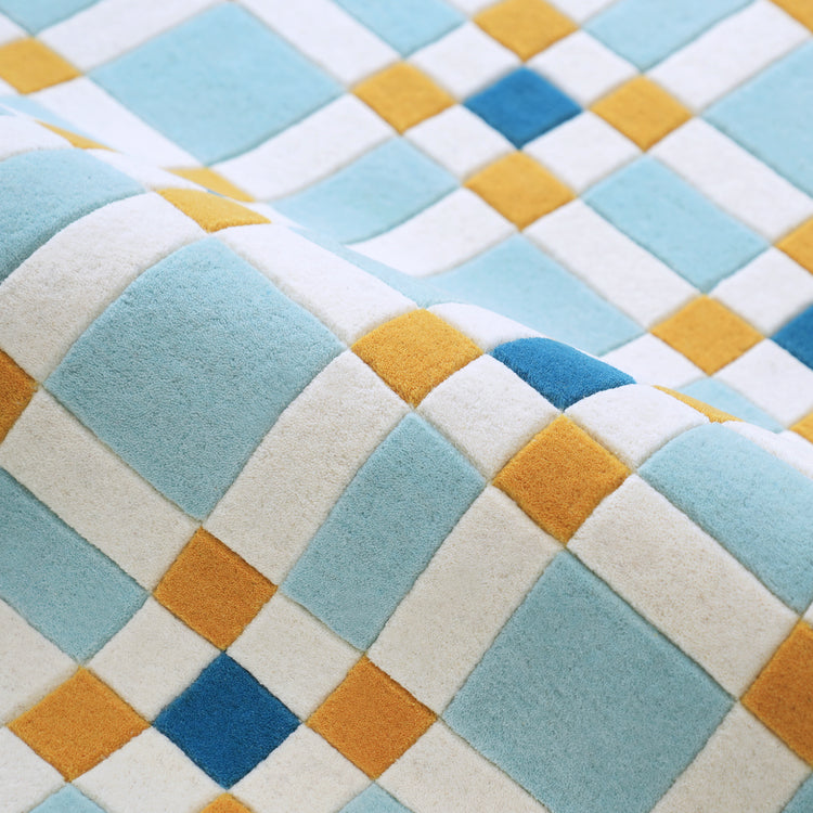 Square Play Young Rug – hand-tufted multicolour rectangular rug by Ohana