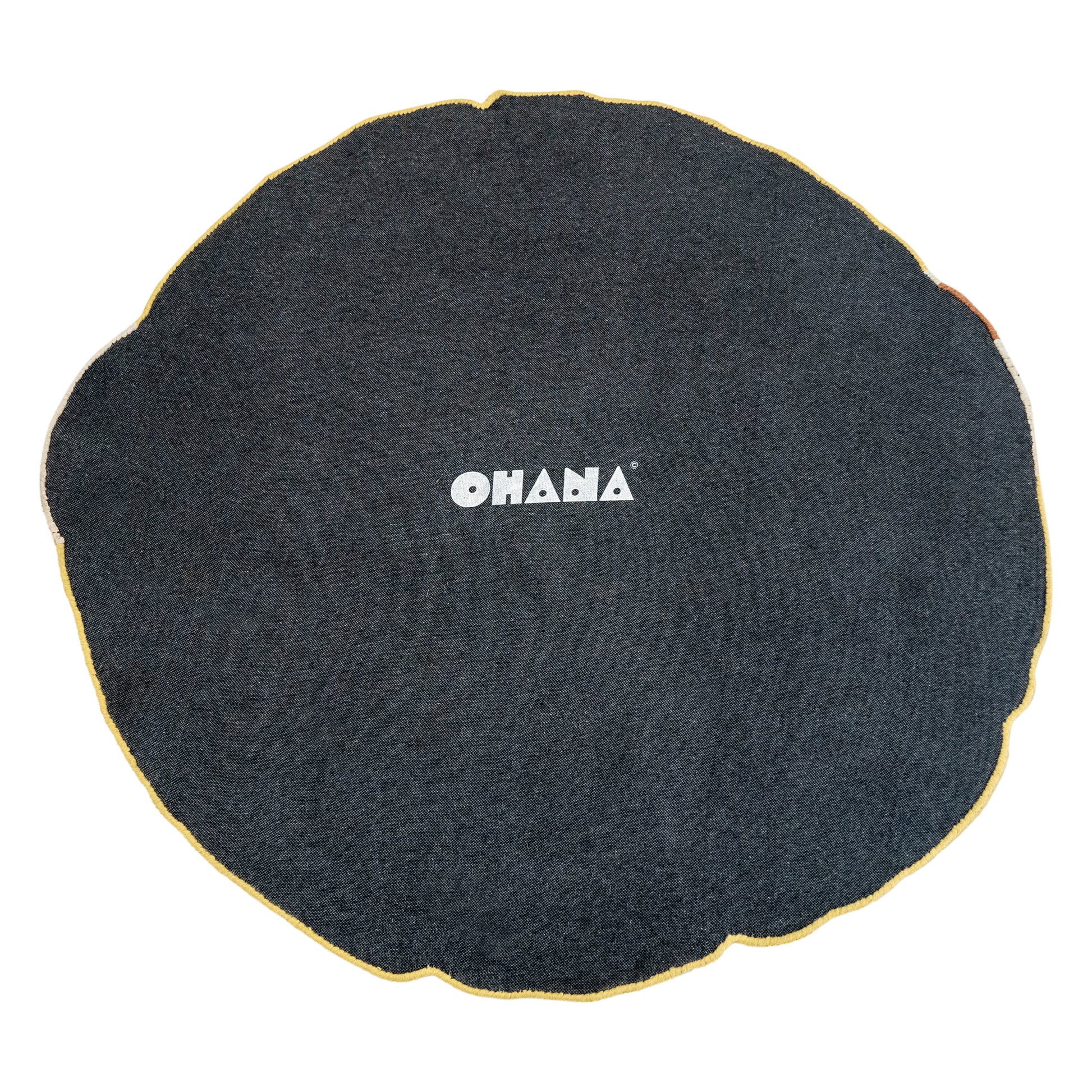 Yellow Hippo Rug – hand-tufted yellow shaped rug by Ohana
