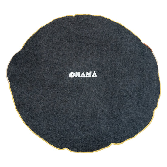 Yellow Hippo Rug – hand-tufted yellow shaped rug by Ohana