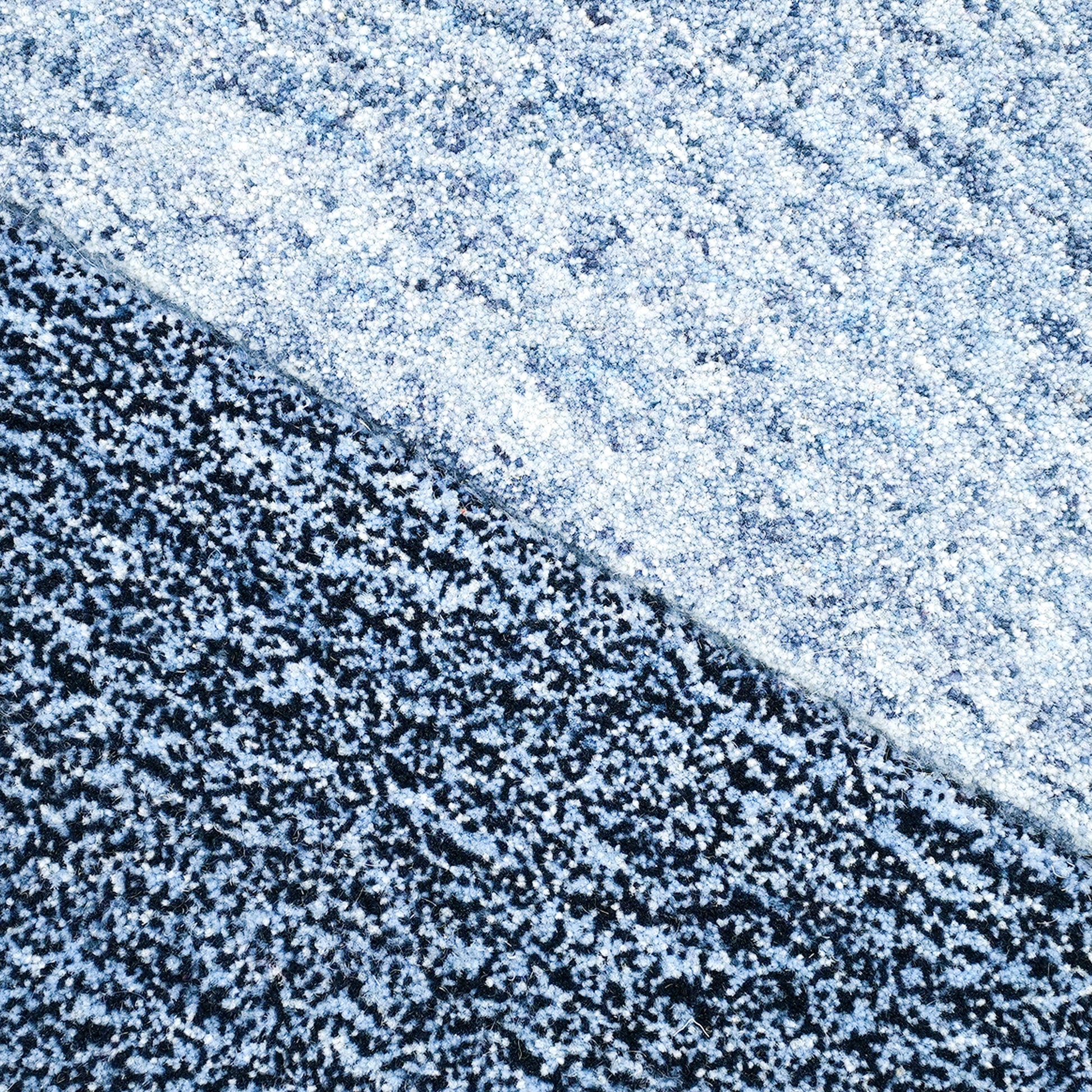 Tie Dye Blue Rug – hand-tufted blue rectangular rug by Ohana