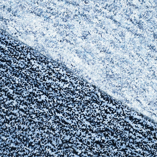 Tie Dye Blue Rug – hand-tufted blue rectangular rug by Ohana