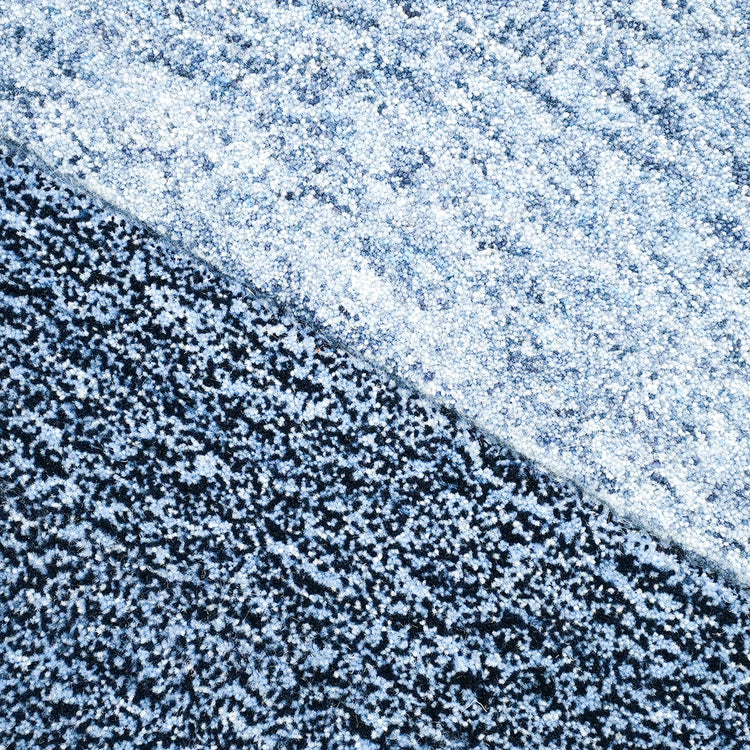 Tie Dye Blue Rug – hand-tufted blue rectangular rug by Ohana
