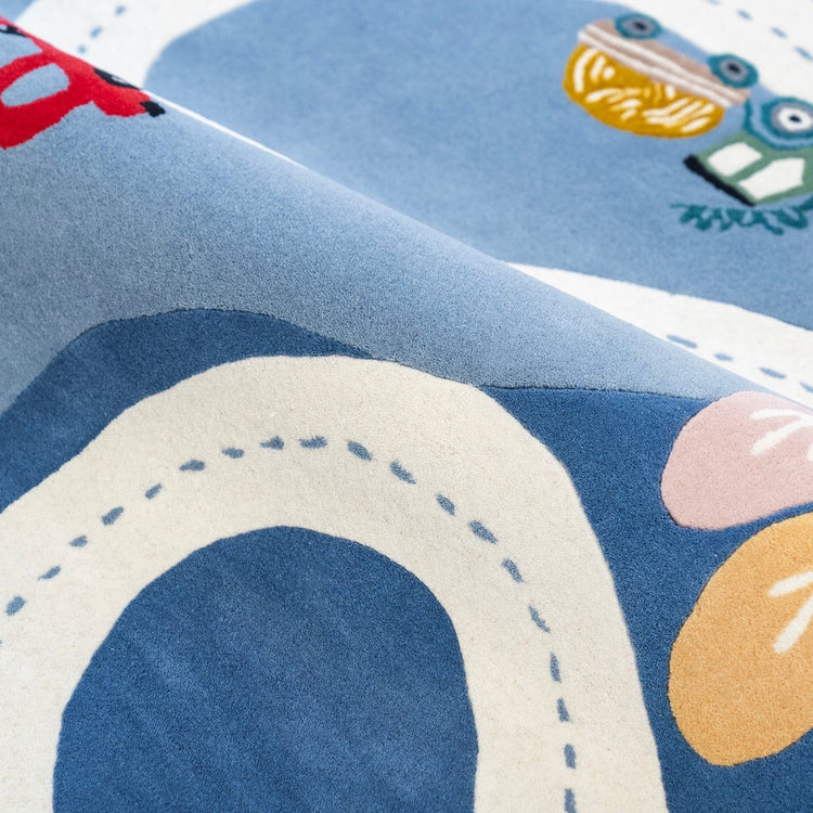 Blue Journey Rug – hand-tufted blue rectangular rug by Ohana
