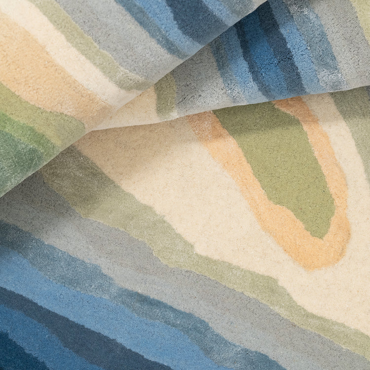The Sindhu Rug – hand-tufted blue rectangular rug by Ohana
