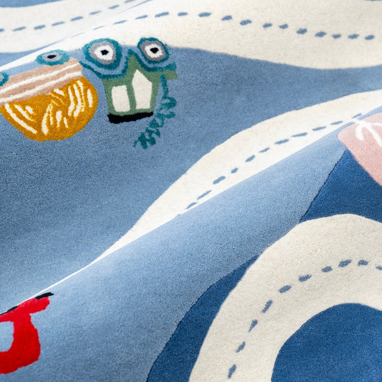 Blue Journey Rug – hand-tufted blue rectangular rug by Ohana