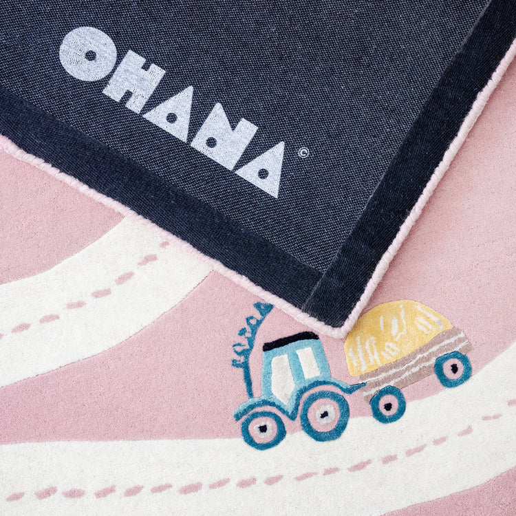 Pink Journey Rug – hand-tufted pink rectangular rug by Ohana