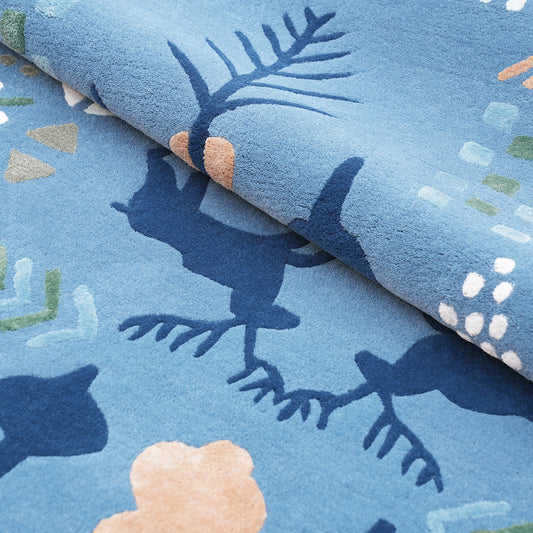 Marsh Blue Rug – hand-tufted blue rectangular rug by Ohana