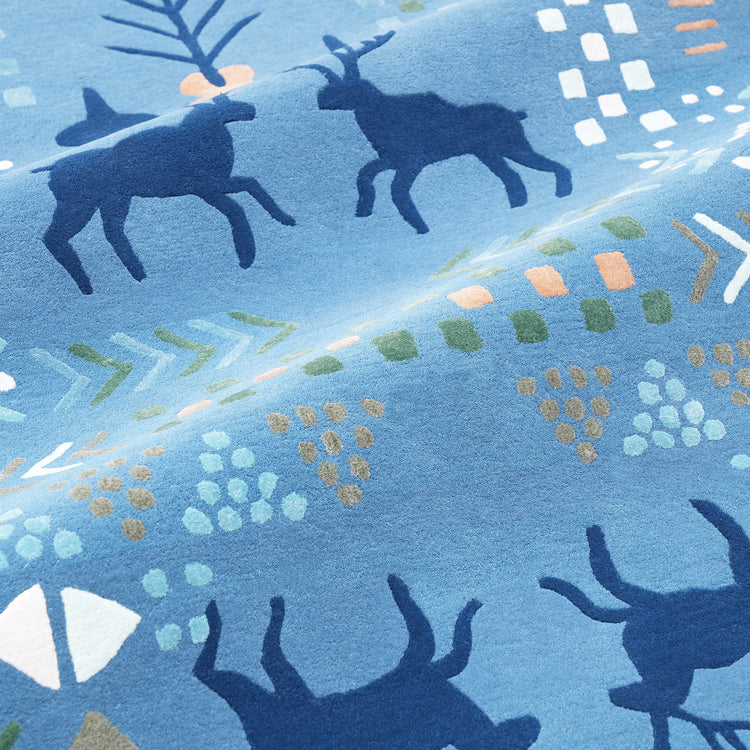 Marsh Blue Rug – hand-tufted blue rectangular rug by Ohana