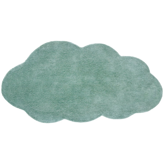 Green Cloud Puff Rug – hand-tufted green cloud-shaped rug by Ohana