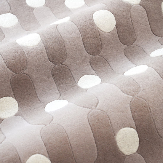 Wave Dots Brown Rug – hand-tufted brown rectangular rug by Ohana