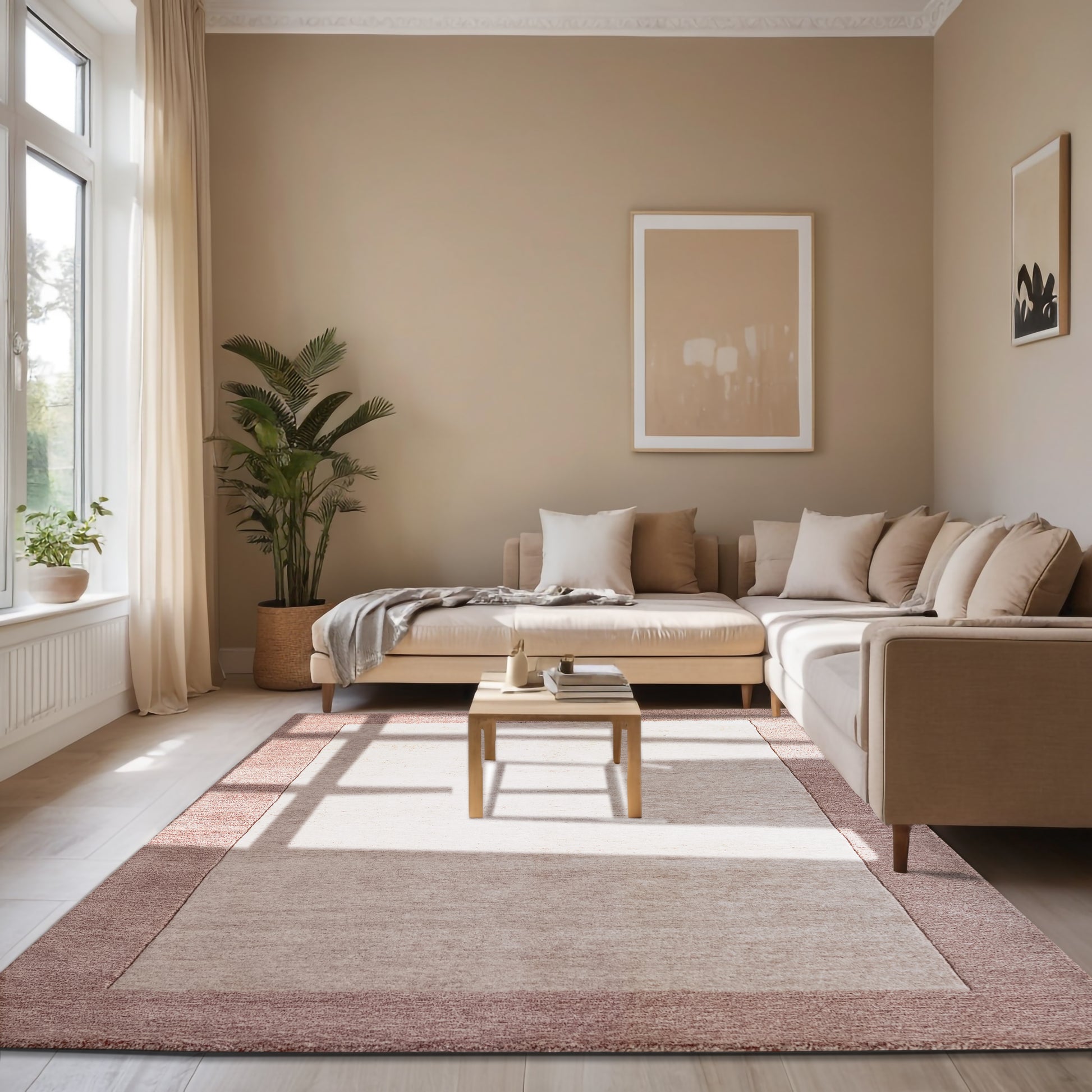 Tie Dye Peach Rug – hand-tufted peach rectangular rug by Ohana