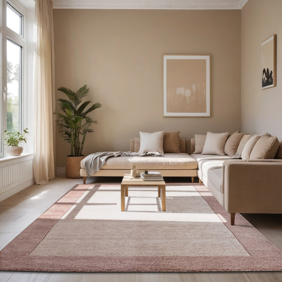 Tie Dye Peach Rug – hand-tufted peach rectangular rug by Ohana